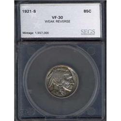 1921-S 5c VF30