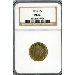 1910 5c NGC PF66