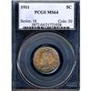 Image 1 : 1911 5c PCGS MS64