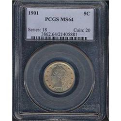 1904 5c PCGC MS64