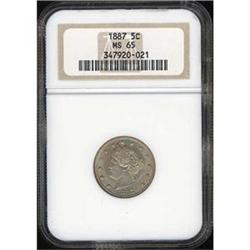 1887 5c NGC MS65