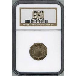 1882 5c NGC MS66