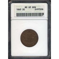 1865 2c ANACS MS60