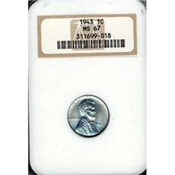 1943 1c NGC MS67