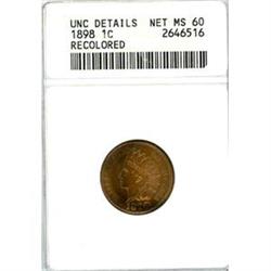 1898 1c ANACS Net MS60 recolored