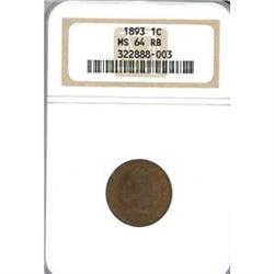 1893 1c NGC MS64RB