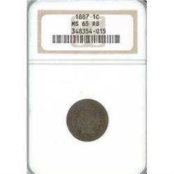 1887 1c NGC MS65RB