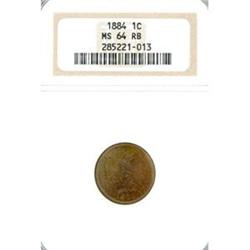 1884 1c NGC MS64RB