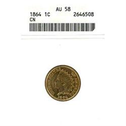 1864 CN 1c ANACS AU58