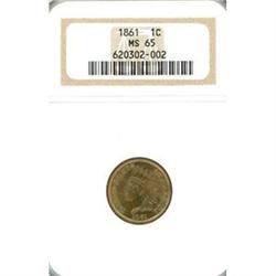 1861 1c NGC MS65