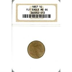 1857 1c NGC MS64