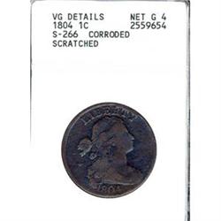 1804 1c ANACS Net G4 corroded scratched