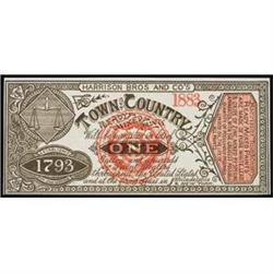 Philadelphia & New York, Town and Country Ready Mixed Paints, 1883, Choice Crisp Uncirculated.