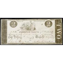 Westerly, RI, The Phenix Bank, $2, Extremely Fine.