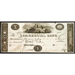 Philadelphia, PA, The Commercial Bank, $10, Choice Extremely Fine.
