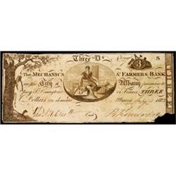 Albany, NY, The Mechanics & Farmers Bank, $3, Fine.