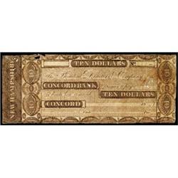 Concord, NH, The Concord Bank, $10, Fine.