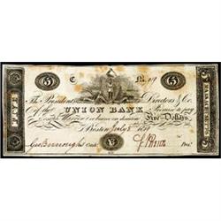 Boston, MA, The Union Bank, $5, Very Fine.