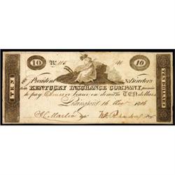 Lexington, KY, The Kentucky Insurance Company, $10, Choice Very Fine.