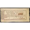 Image 1 : Massachusetts, c. 1792, South Hadley Canal Lottery Ticket, Class Sixth, Boston.