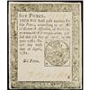 Image 1 : Pennsylvania, April 20, 1781, 6d, Plate B, Choice Crisp Uncirculated.