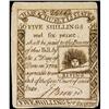Image 1 : Massachusetts, 1779, 5s6d, Paul Revere Engraved "Rising Sun" issue, Choice Extremely Fine.