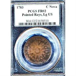 1783 Nova Constellatio Pt Rays PCGS Fair 2