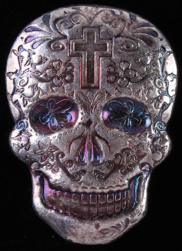 2 oz Silver Day of the Dead Sugar Skull