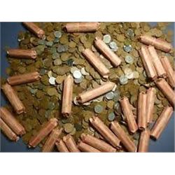 unsearched roll of Wheat Pennies 50 total