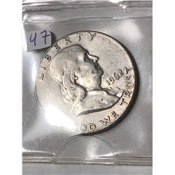 1962 D Silver Franklin Half Dollar Nice Early US Coin