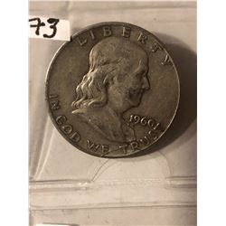 1960 D Silver Franklin Half Dollar Nice Early US Silver Coin