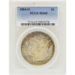 1884-O $1 Morgan Silver Dollar Coin PCGS MS65