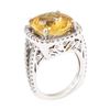 Image 4 : 11.08 ctw Golden Tourmaline And Diamond Ring - 14KT White Gold