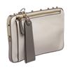 Image 1 : MCM White and Gray Leather Two Tone Cubism Medium Clutch Handbag