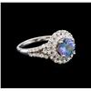 Image 1 : 14KT White Gold 1.90 ctw Tanzanite and Diamond Ring