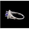 Image 3 : 14KT White Gold 1.90 ctw Tanzanite and Diamond Ring