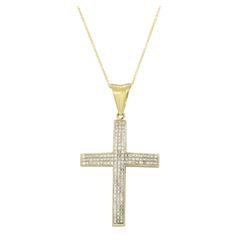 1.75 ctw Diamond Pendant With Chain - 14KT Yellow Gold