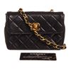 Chanel Vintage Black Lambskin Leather Mini Square Flap Bag