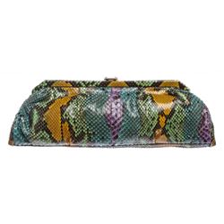 MCM Multicolor Snakeskin Amaranda Long Clutch Handbag