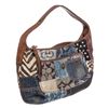Image 2 : Coach Blue Patch Distressed Monogram Canvas Leather Trim Hobo Handbag