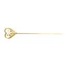 Image 1 : Opal Heart Stick Pin - Yellow Gold Plated