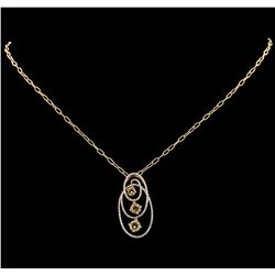 2.02 ctw Diamond Pendant With Chain - 14KT Rose Gold