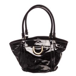 Gucci Black Patent Leather Small Tote Bag