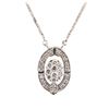 Image 2 : 0.75 ctw Diamond Pendant with Chain - 14KT White Gold