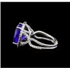 Image 3 : GIA Cert 8.82 ctw Tanzanite and Diamond Ring - 14KT White Gold