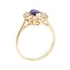 Image 4 : 0.60 ctw Sapphire and Diamond Ring - 14KT Yellow Gold