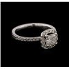 Image 1 : 14KT White Gold 1.06 ctw Diamond Ring