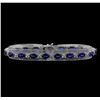 14KT White Gold 11.80 ctw Sapphire and Diamond Bracelet