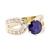 Image 1 : 2.67 ctw Sapphire And Diamond Ring - 14KT Yellow Gold