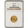 1886-S $5 Liberty Half Eagle Gold Coin NGC MS62